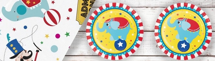 Circus Time 1st Birthday Party Supplies | Balloons | Decorations | Packs